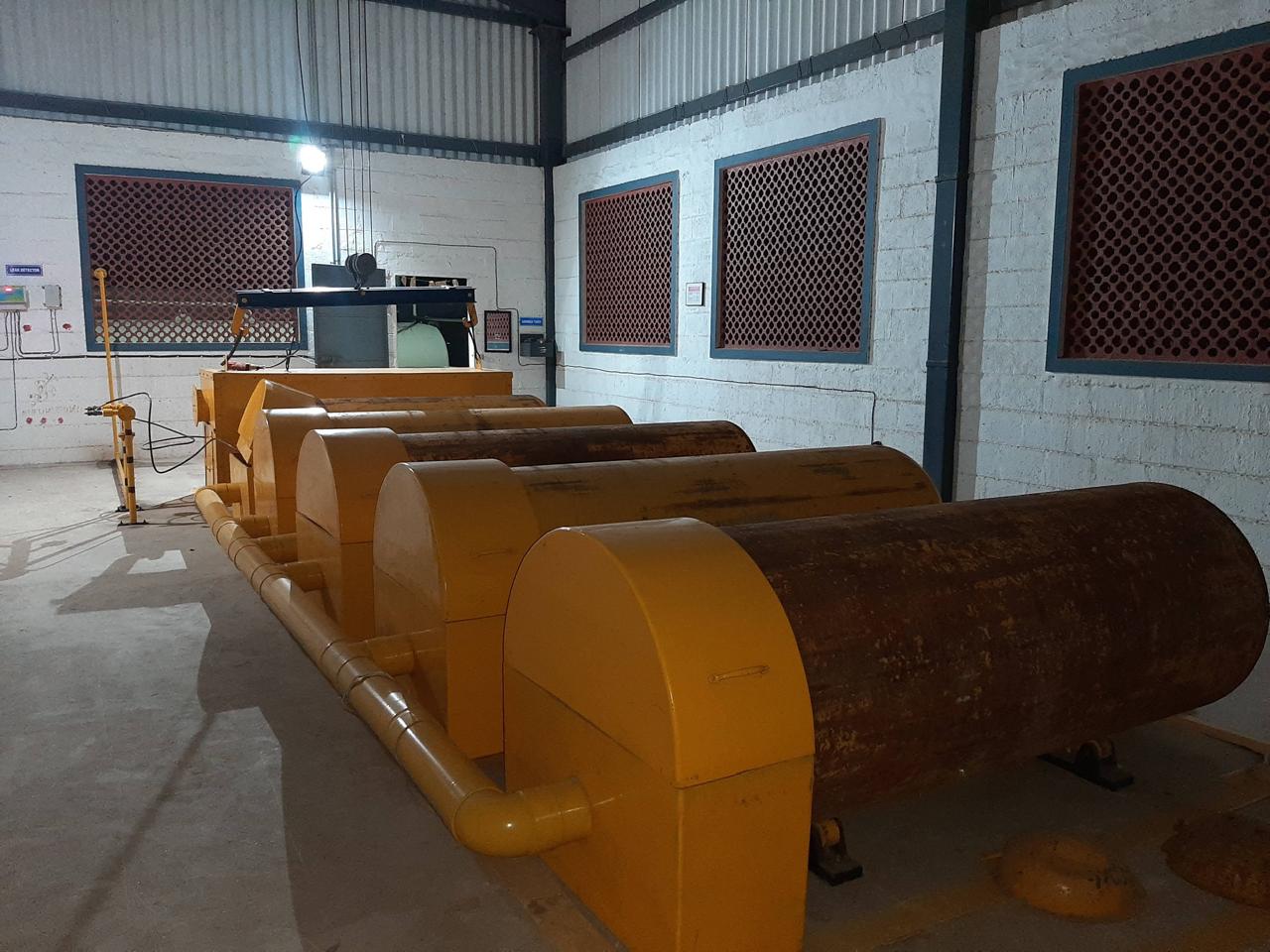 Chlorine cylinder storage